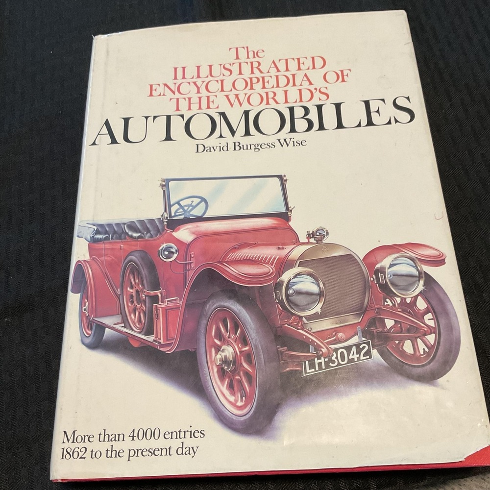 Vintage Encyclopedia World's Automobiles Burgess Wise Chartwell Red HC 1979